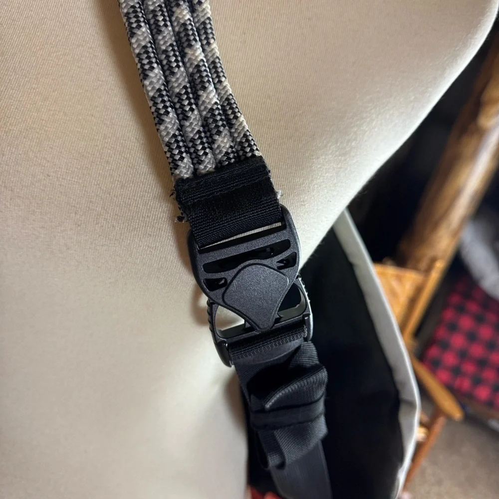 Kavu blue and gray Original rope sling bag with adjustable straps
